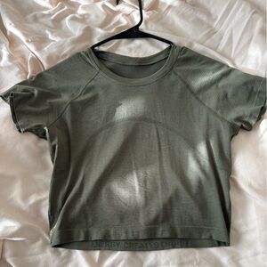 lululemon athletica Sage Green Short Sleeve Top